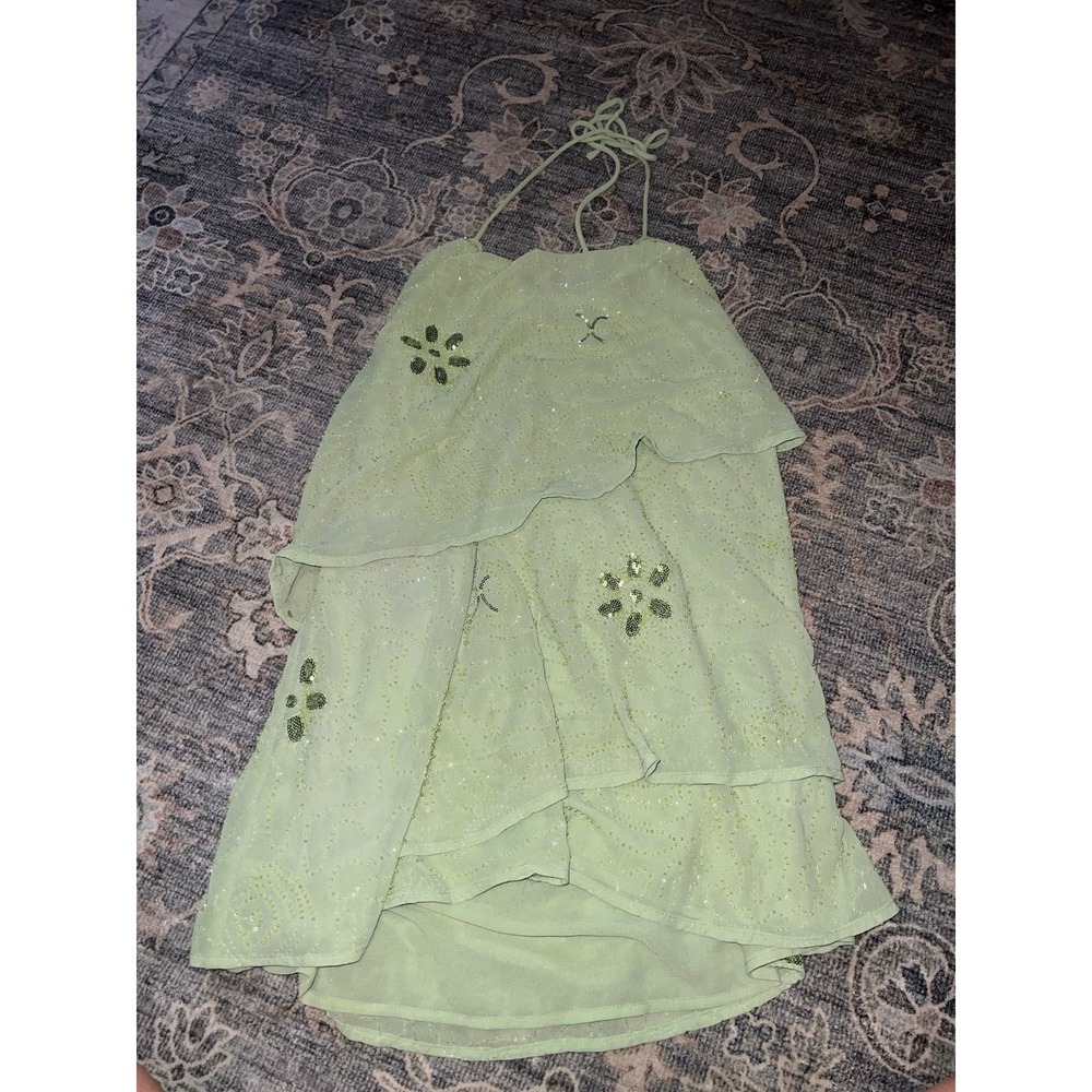 Peppermayo On The Go Beaded Mini Dress Mint Green